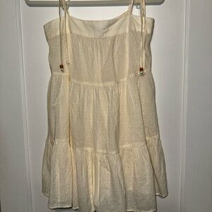Abercrombie and Fitch Mini Gauze Dress Cream Colored XS NWT